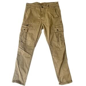 Camel Active Tapered Fit Cargo Pants Men’s 32x32 Khaki Cotton Stretch